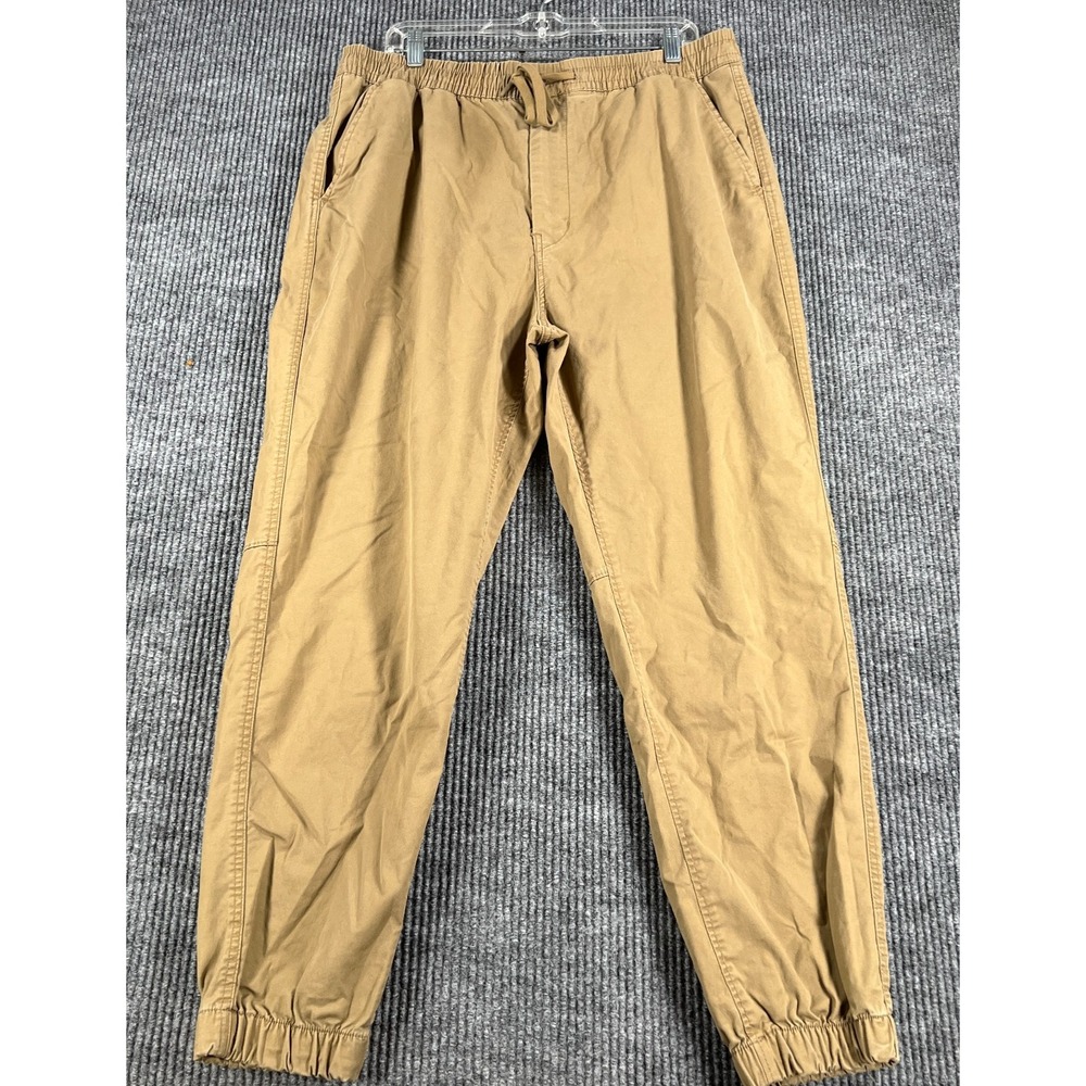 American Eagle Pants Mens Large Khaki Jogger Casual Drawstring Elastic Waist